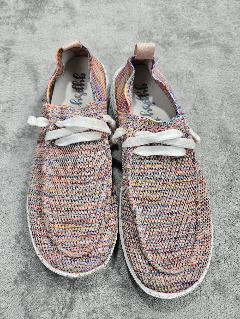 Gypsy Jazz Slip On Sneakers Multicolor Woven Shoes Size 9.5. Great Condition